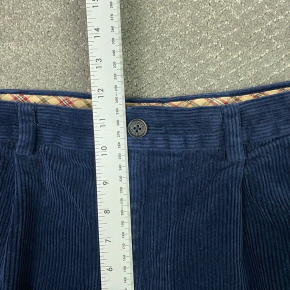 Brooks Brothers Elliot Corduroy Pants Men's 36 x 30 Fit 35 x 28 Blue Wide Wale - Picture 11 of 14